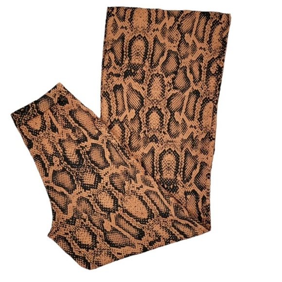 Zara Snake Print Wide Leg High Waisted Pant Bloggers Fave Nwot - Picture 2 of 15
